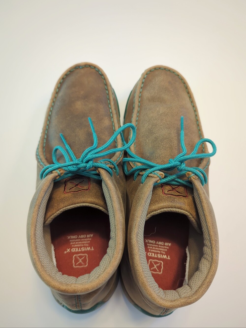Twisted X Leather Chukka Driving Mocs Lace-Up Shoes Size 10 Brown WDM0020 EUC - Picture 9 of 12